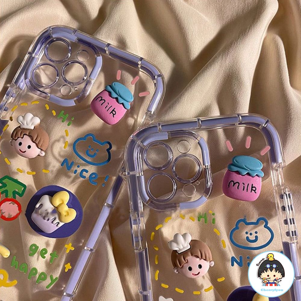 Ốp Điện Thoại TPU Mềm Chống Trượt Chống Rơi Họa Tiết Hoạt Hình Graffiti Cho IPhone 14 11 13 12 Pro Max 8 7 Plus X