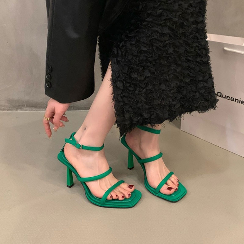 Sandal Cao Gót Thiết Kế Mới Đơn Giản Thời Trang Theo Phong Cách Pháp Cho Nữ