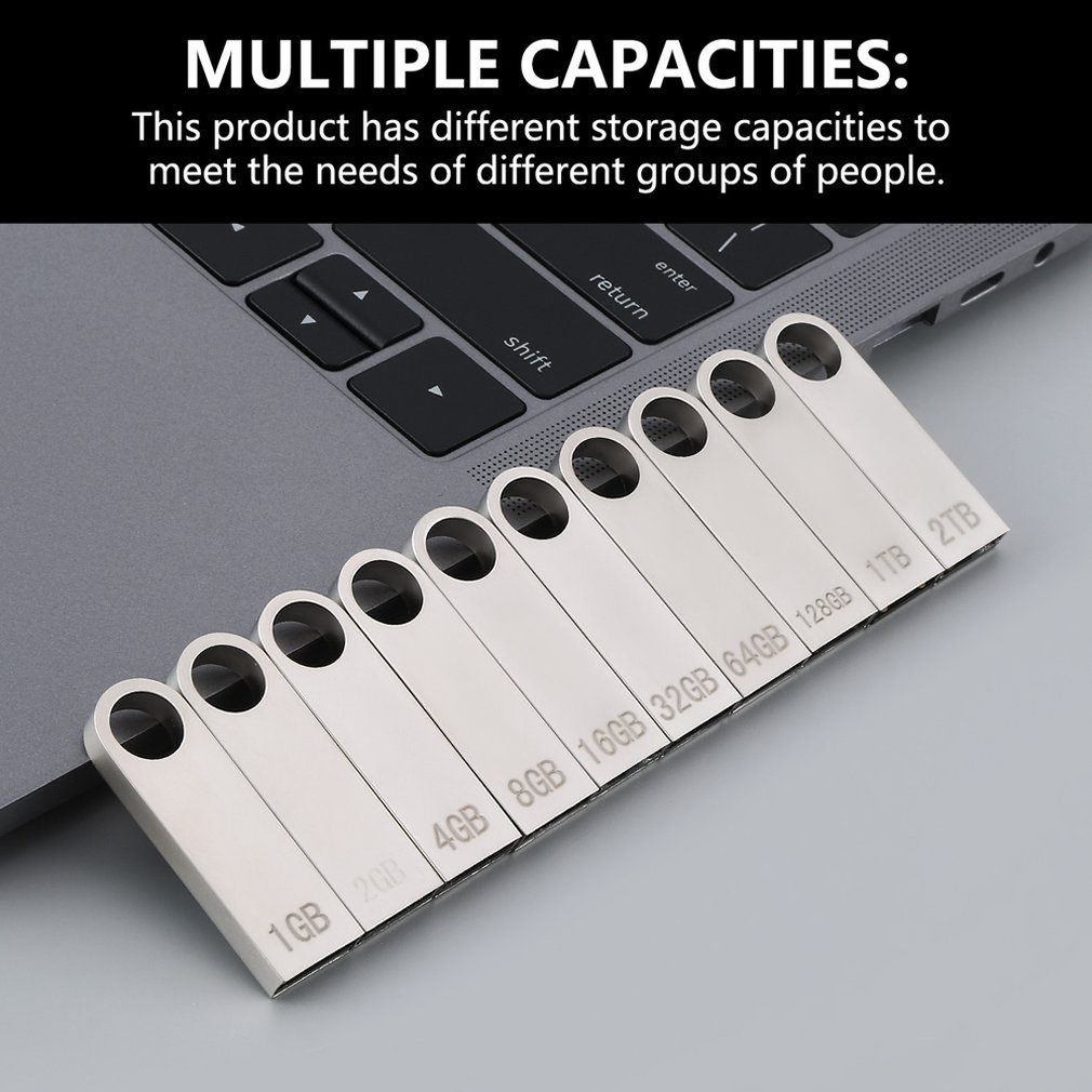 =Christmas=U Disk Metal Mini 2G Positive Circle Small Stainless Steel USB Flash Drive