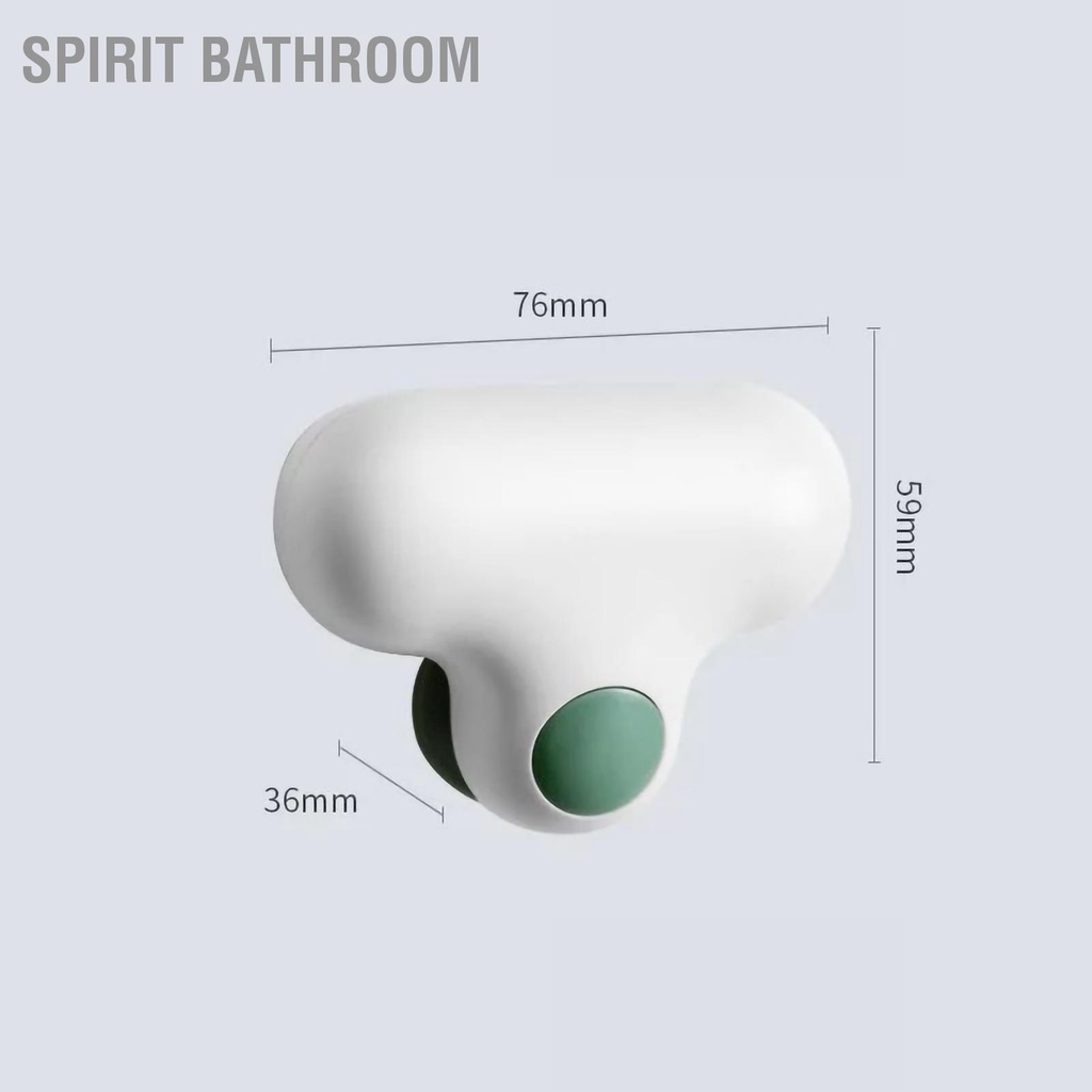 SPIRIT Bathroom Cây chổi lau gương TPR Bàn chải kính thiết kế công thái học nhỏ có móc hút cho phòng tắm