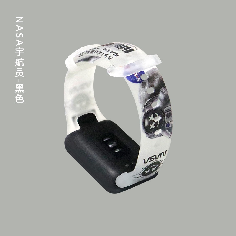 Dây Đeo Thay Thế Bằng Silicon In Họa Tiết Gấu / Dâu Tây Cho Xiaomi Mi Band 7 Pro