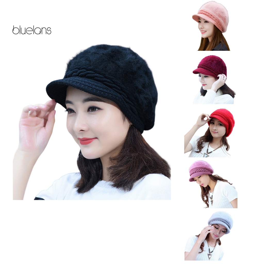 Mũ Beret Giữ Ấm Chống Gió Không Phai Màu Sắc Đơn Giản Cho Nữ