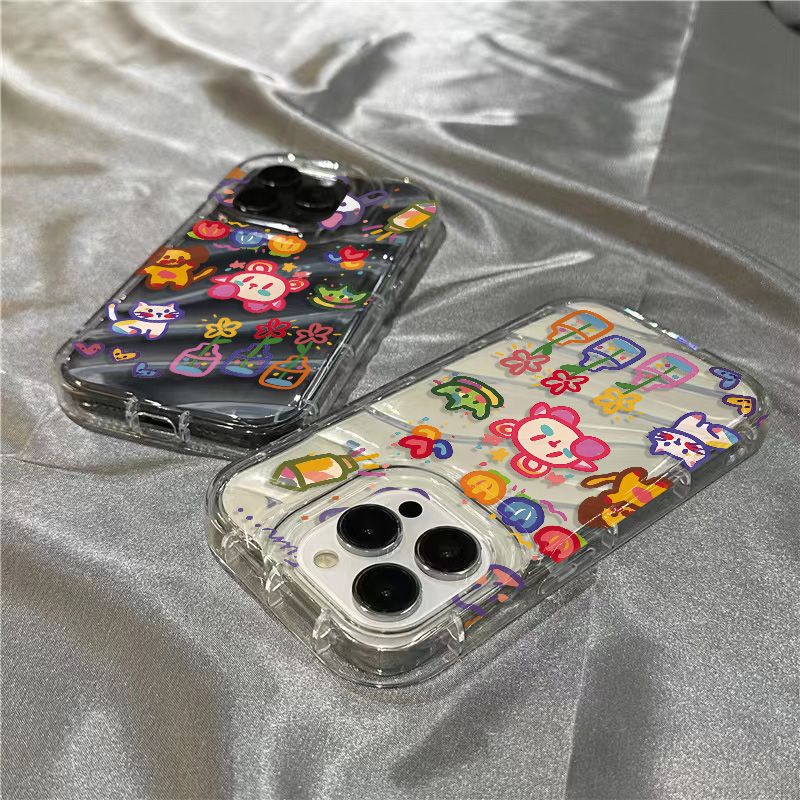 Ốp Điện Thoại Mềm Trong Suốt Họa Tiết Hoa Và Chó Mèo Dễ Thương Cho Iphone 117 / / / 8 Iphone 14 Pro Max Xr Plus 1312