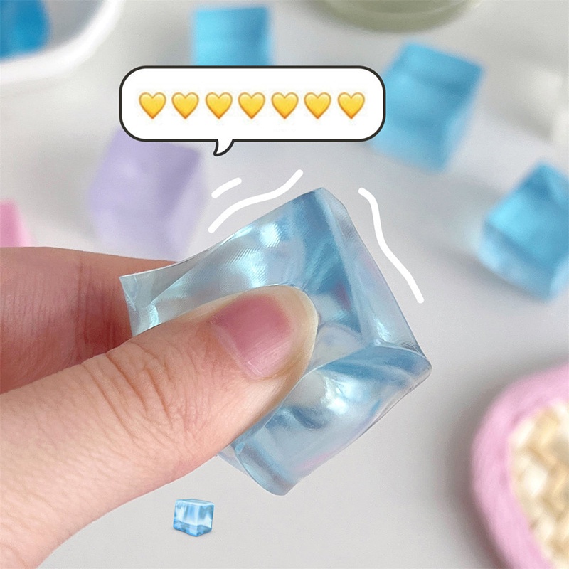 Đồ Chơi Nắn Bóp Đàn Hồi Giảm Stress Hình Khối Đá