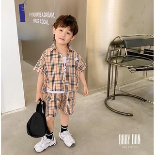 Set bé trai burberry cho bé trai