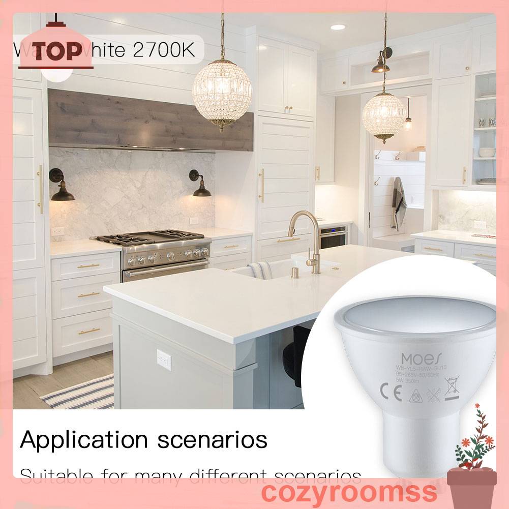 Bóng Đèn Thông Minh MoesHouse GU10 400LM Wi-Fi 2.4GHz RGB Thay Đổi Màu Sắc