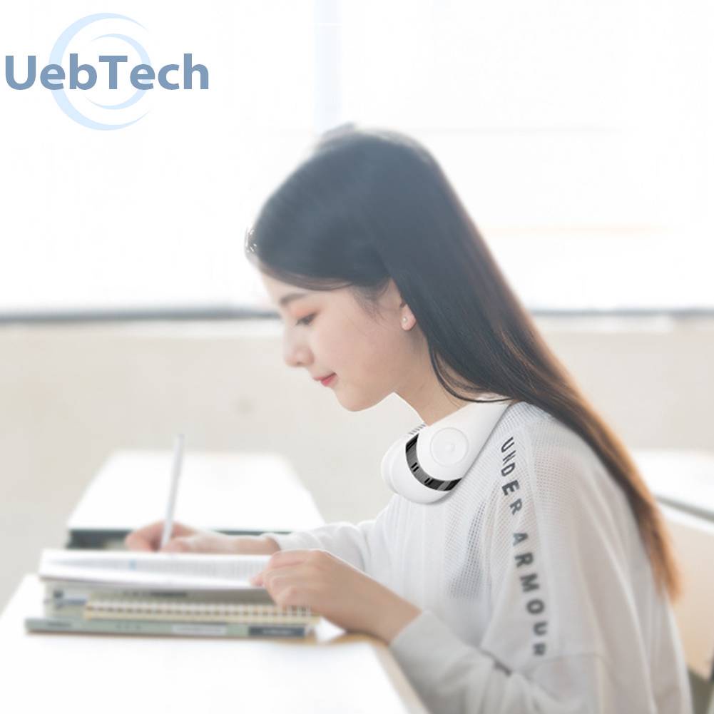 Quạt Thể Thao Đeo Cổ Không Cánh 5000mAh Có Thể Sạc Lại Bằng Cổng USB