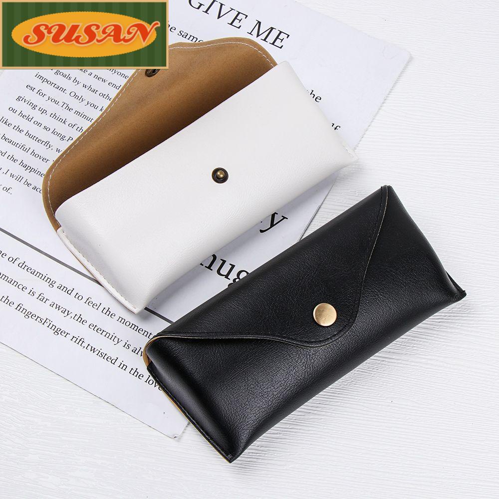 SUSANS Hộp Đựng Mắt Kính Bằng Da Có Khóa Kim Loại Phong Cách Vintage Ốp