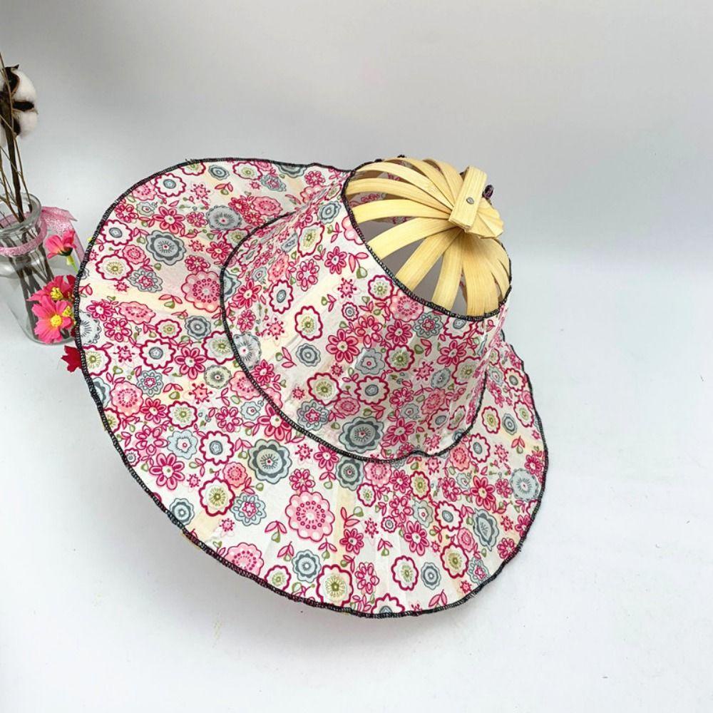 Upstopvn Mũ Chống Nắng Rộng Vành Có Thể Gập Lại Kèm Quạt Di Động Bảo Vệ Bền Cho Nữ