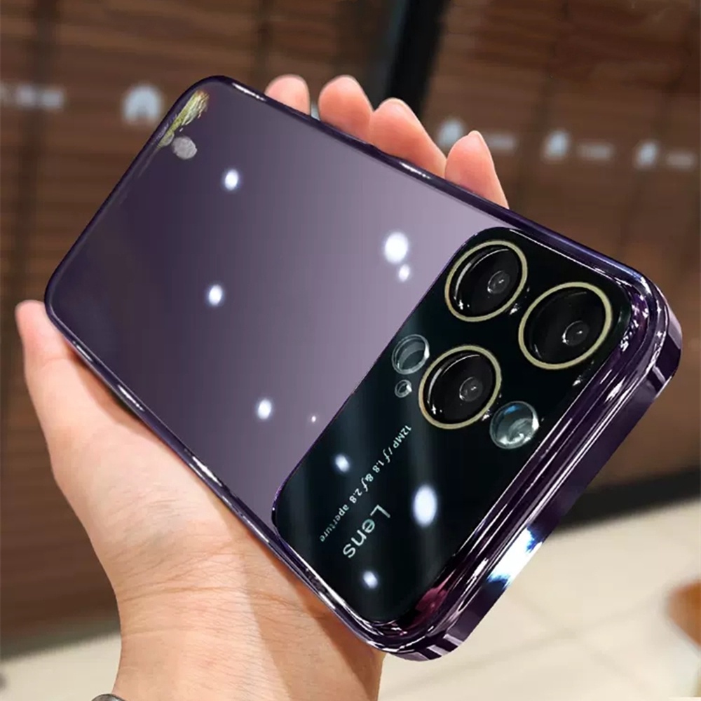 Ốp Điện Thoại PC Cứng Trong Suốt Chống Sốc Bảo Vệ Camera Cho iPhone 14 13 12 11 Pro Max 14 Plus