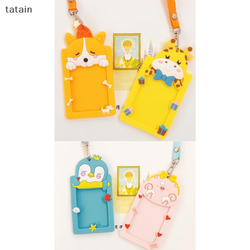 Ví Silicon Đựng Thẻ ID / Chìa Khóa Họa Tiết Hoạt Hình Dễ Thương