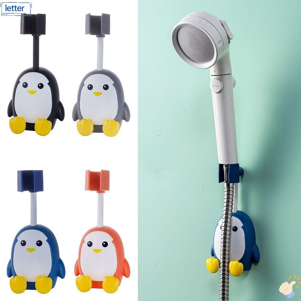 Giá Đỡ Vòi Hoa Sen Gắn Tường Hình Chim Cánh Cụt Hoạt Hình Chất Lượng Cao Có Thể Điều Chỉnh Cho Nhà Tắm