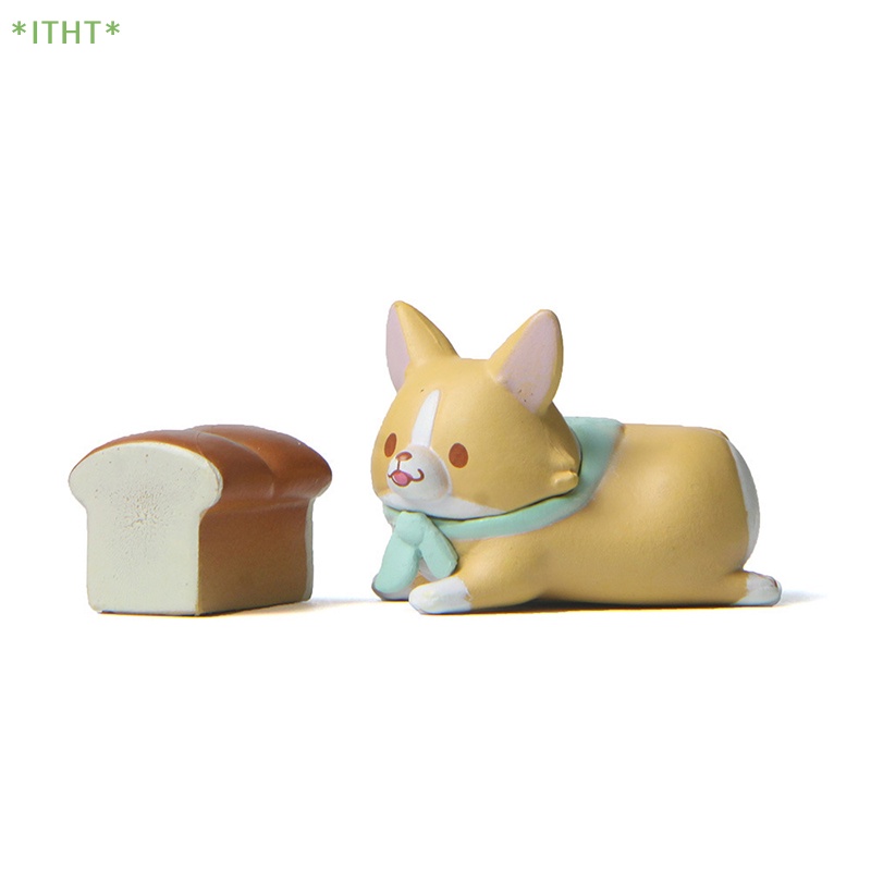 Bộ 2 Mô Hình Chó Corgi Mini Dễ Thương Dùng Trang Trí Xe Hơi Mới
