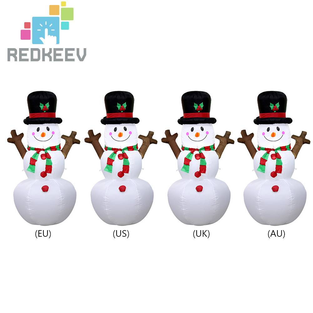 Bong Bóng Người Tuyết Có Đèn LED 1.6m Dùng Trang Trí Tiệc Giáng Sinh