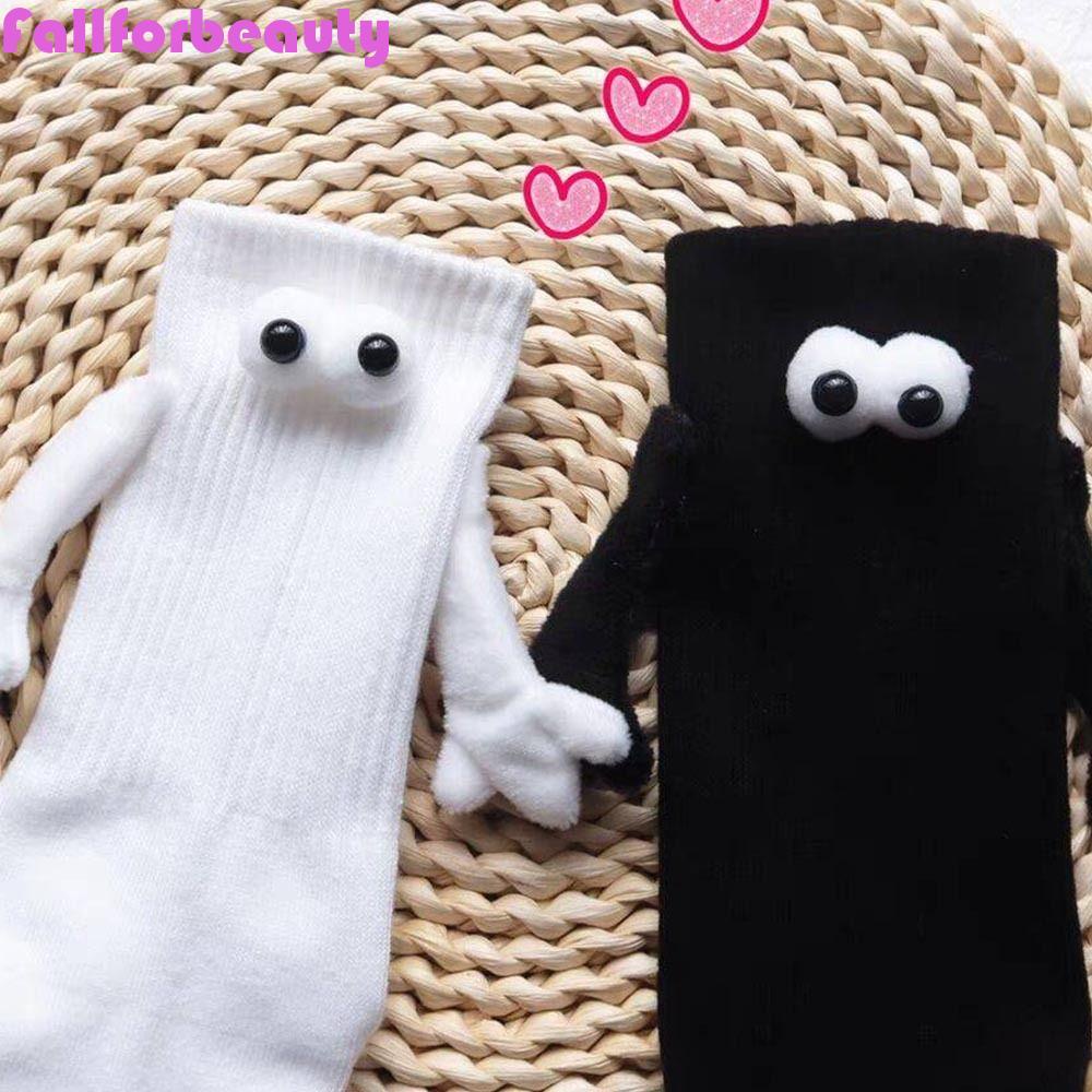 Vớ Cotton Màu Trắng / Đen Họa Tiết Hoạt Hình Phong Cách Harajuku Cho Nam