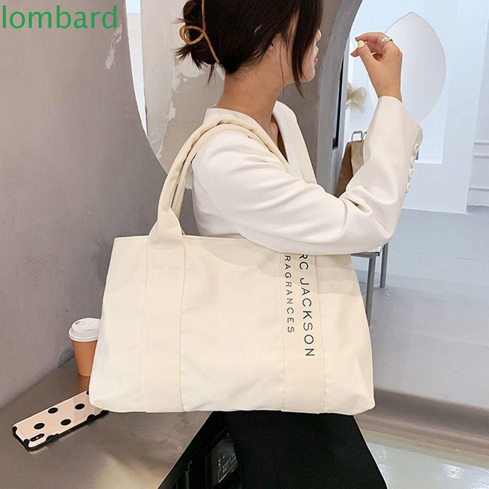 Túi Xách Canvas Sức Chứa Lớn In Chữ Thời Trang Cho Nữ