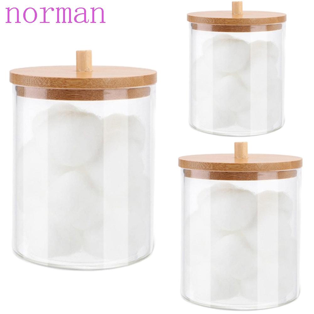 NORMAN Giá Đỡ Bông Tẩy Trang Bằng Acrylic Tiện Dụng Cho Phòng Tắm / Nhà Bếp