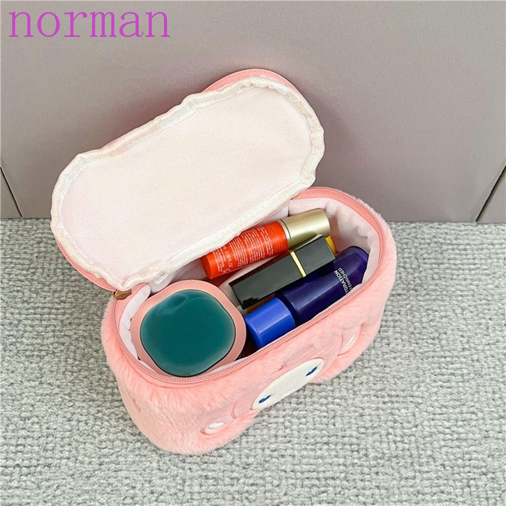 NORMAN Túi Đựng Đồ Trang Điểm / Son Môi Cỡ Lớn In Họa Tiết Dễ Thương Tiện Dụng