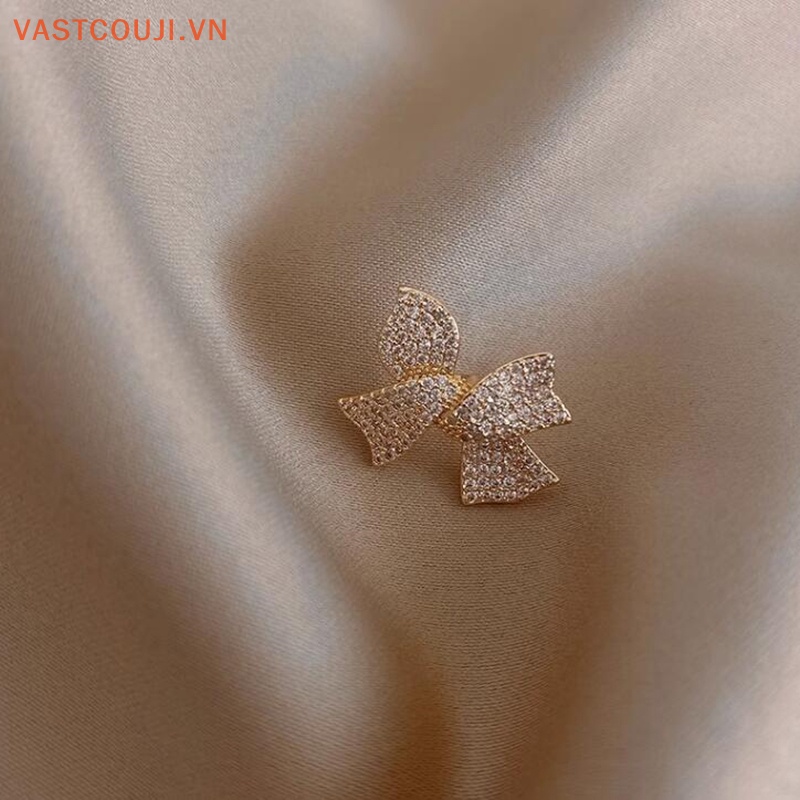 Ghim Cài Áo Hình Nơ Đính Đá Chống Ánh Sáng Thời Trang Cho Nữ