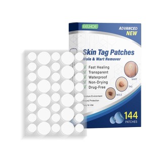 144pcs/box Wart Removal Patches Mole Warts Skin Tag Remover Stickers