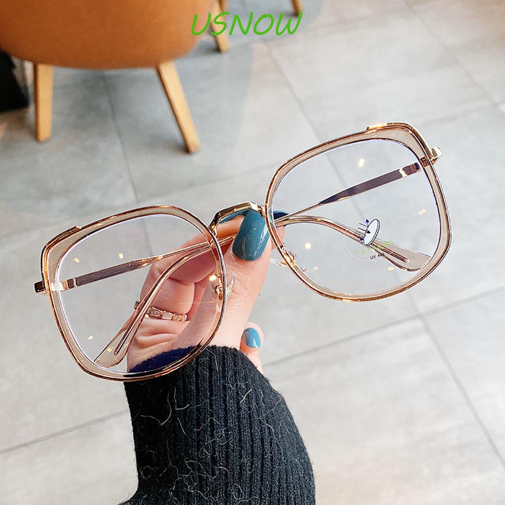 USNOW Mắt Kính Chống Ánh Sáng Xanh Trong Suốt Phong Cách Hàn Quốc Dành Cho Nam Nữ