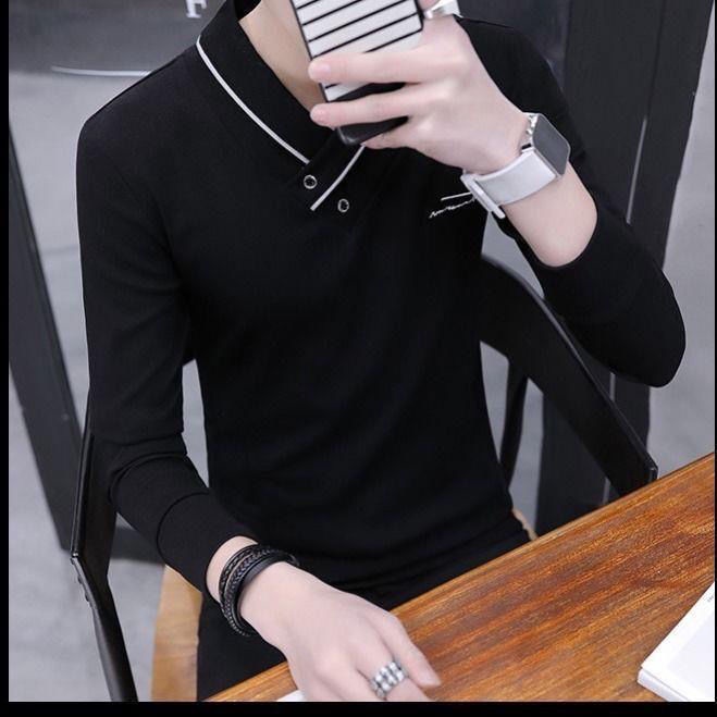 Áo Thun Tay Dài Cổ Lọ Dáng Ôm Thời Trang Thu Đông Cho Nam