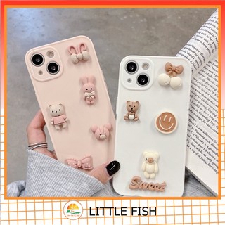 Ốp Điện Thoại Mềm Chống Sốc Hình Gấu Và cherry Cho iphone 15 pro max 14 / 13 / 11 / 12 pro max8 / 7 plus se2020 xr x