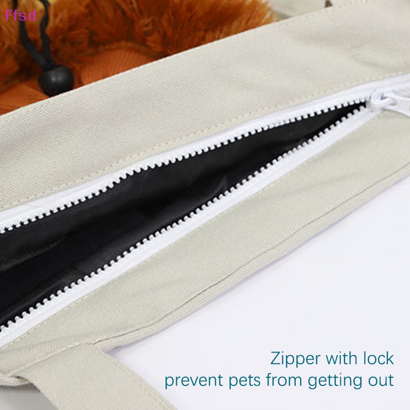 {Ffsd} Túi Đeo Vai Bằng Vải Canvas Hình Sư Tử Thoáng Khí Có Thể Lột Ra Dành Cho Chó Mèo * Bán Chạy