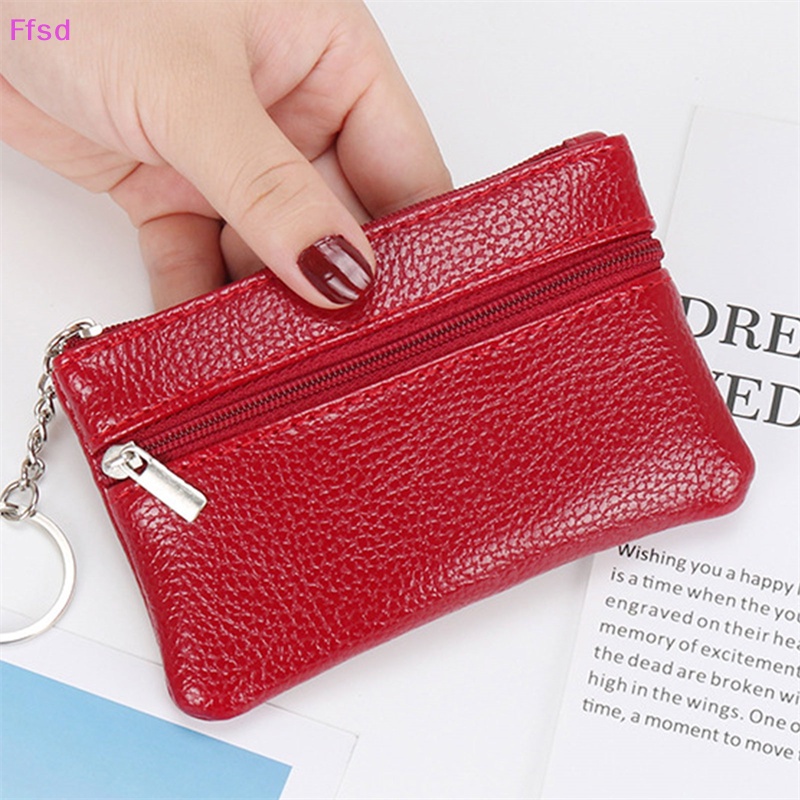 Ví Da PU Mềm Mini Đựng Tiền Xu / Chìa Khóa Đơn Giản Tiện Dụng Cho Nam Và Nữ