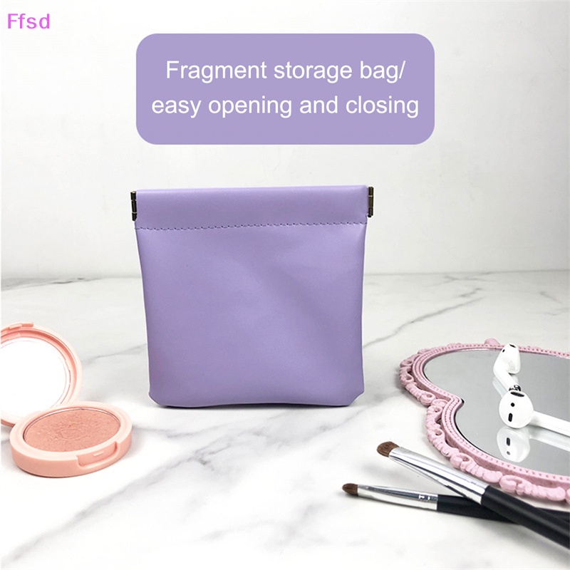 Túi Đựng Tai Nghe / Tiền Xu / Mỹ Phẩm Mini Bằng Da PU Nhỏ Gọn Dành Cho Nam Và Nữ