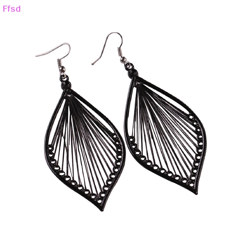 {Ffsd} Khuyên Tai Dạng Móc Thả Hình Lá Boho Quà Tặng Trang Sức * Bán Chạy Cho Nữ