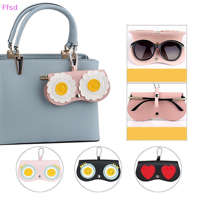 Hộp Đựng Mắt Kính Cận Thị Bằng Da PU In Họa Tiết Hoạt Hình Dễ Thương Thời Trang Cho Nữ