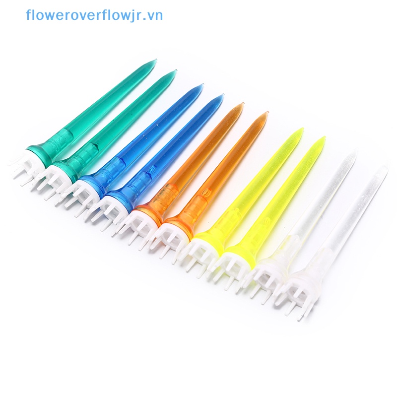 Set 10 tee golf Trong Suốt Nhiều Màu 78mm