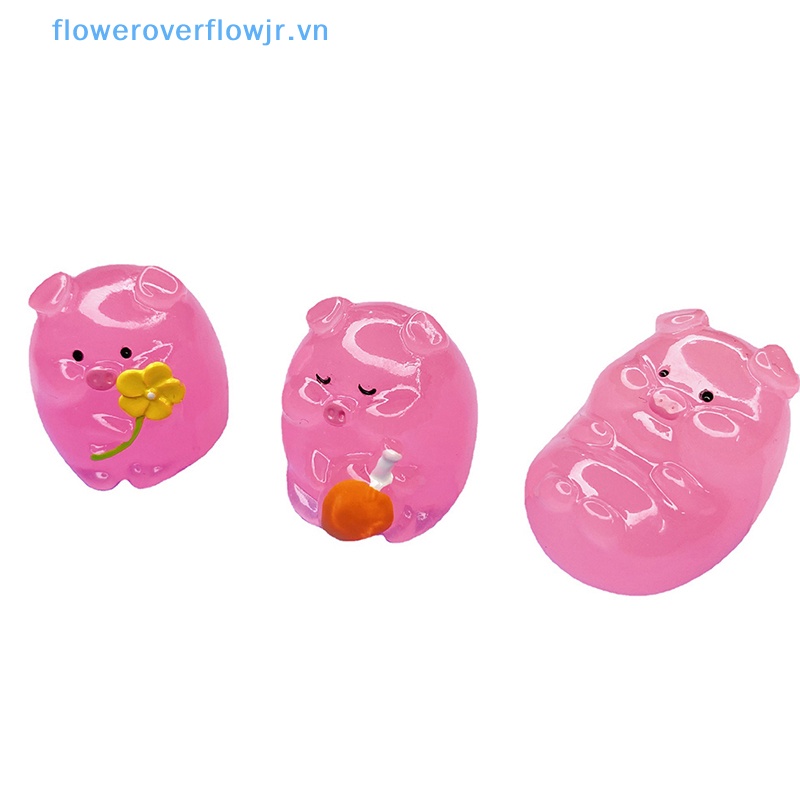 1 Tượng Heo Con Bằng Nhựa Phát Quang Trang Trí Giáng Sinh