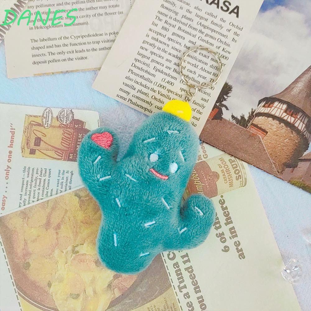 DANES Móc Khóa Bông Hình Cây Xương Rồng Dễ Thương