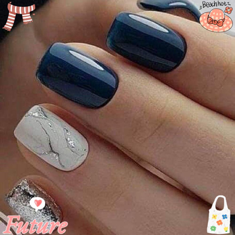 FUTURE Bộ Móng Tay Giả Che Phủ Toàn Diện Đầu Vuông Có Thể Tháo Rời Cho Nữ