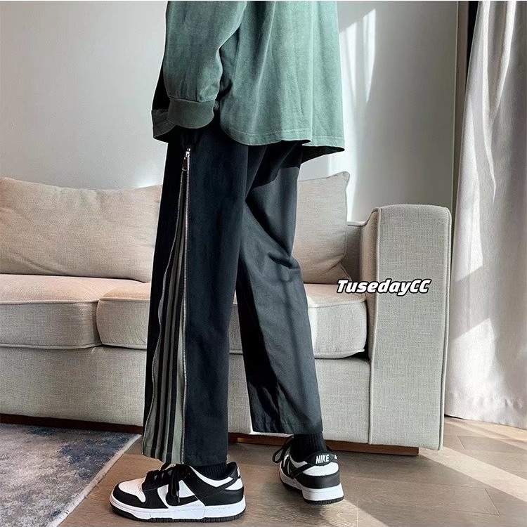 Quần Dài Ống Rộng Phong Cách Đường Phố Nhật Bản Cá Tính Dành Cho Nam