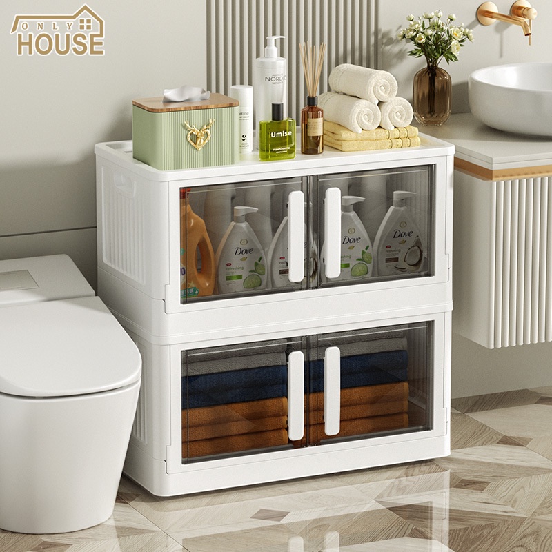 Hộp Đựng Đồ Ăn Vặt / Đồ Chơi / Quần Áo Hai Cửa Trong Suốt Có Thể Gấp Gọn Tiện Lợi