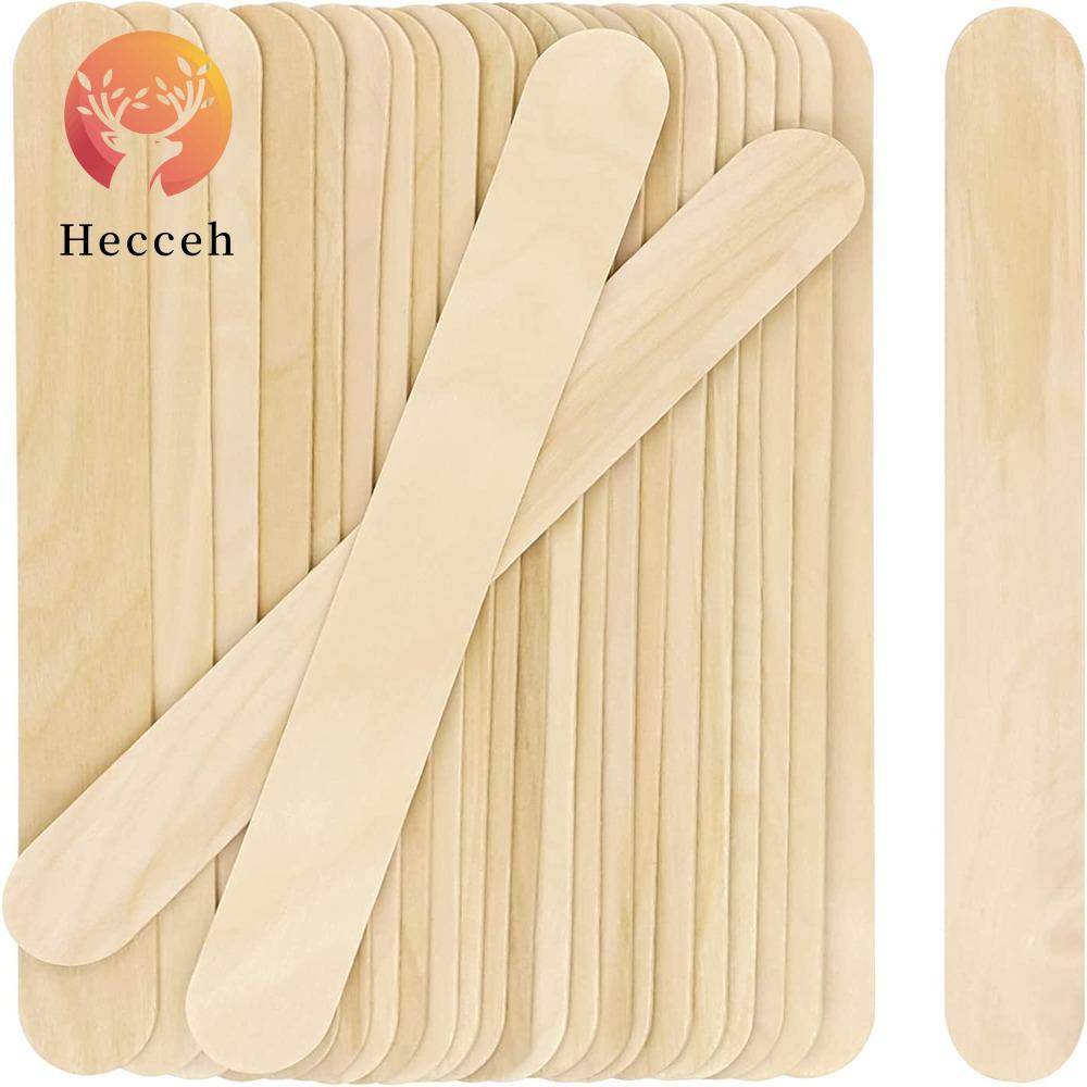 HECCEH Set 100 Que Kem Cỡ Lớn 8 '' Bằng Gỗ Dùng Làm Đồ Thủ Công DIY