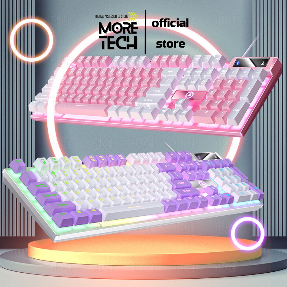 Bàn Phím Máy Tính Gaming Led RGB Cao Cấp Gõ Phím Cực Mượt Êm Tay Phù Hợp Làm Việc Chơi Game Dành Cho Laptop PC Văn Phòng