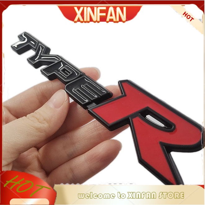 FENDER 1 Nhãn Dán Logo R TYPE R 3D Bằng Kim Loại Trang Trí Thân Xe Hơi Honda Typer