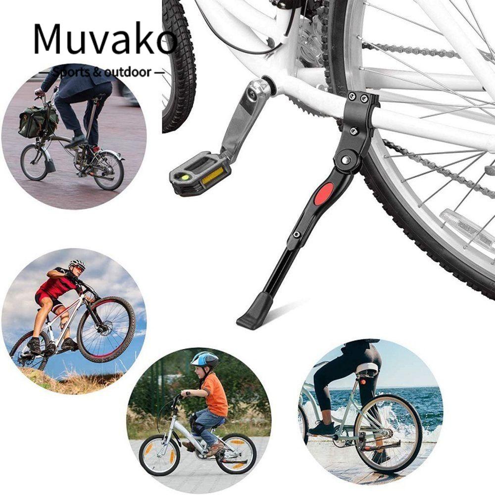 MUVAKO Chân Chống Xe Đạp Màu Đỏ Có Thể Điều Chỉnh Tiện Dụng