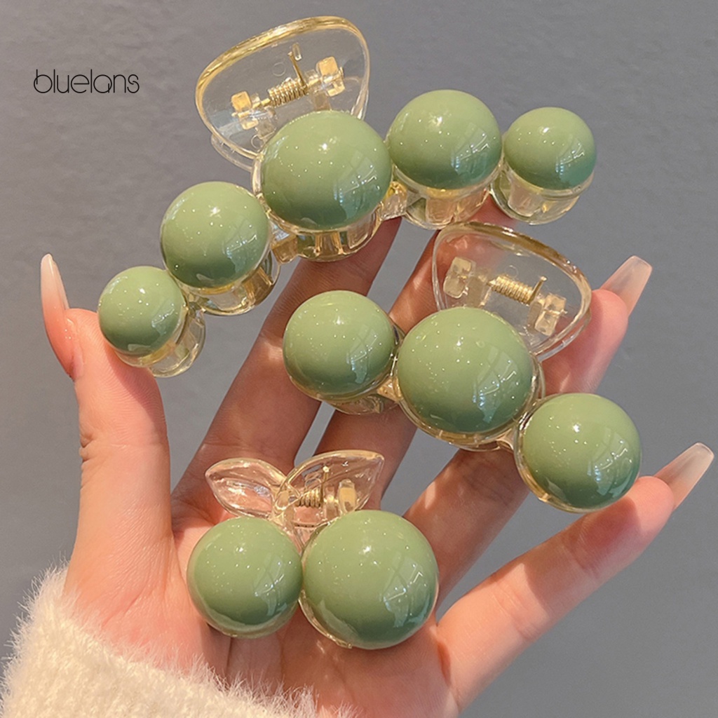 Bộ 3 Kẹp Tóc Trong Suốt Đính Ngọc Trai Giả Chống Trượt Chống Gãy Trang Trí Tóc