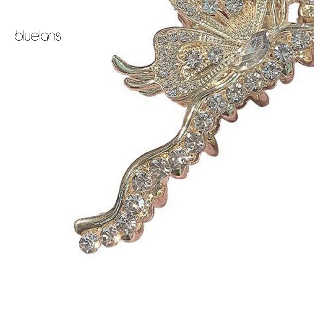 Set 2 Kẹp Tóc Càng Cua Lớn Đính Đá Lấp Lánh Chống Trượt