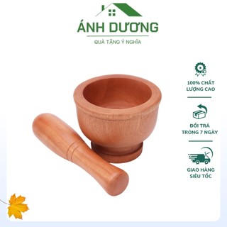 Bộ cối chày gỗ