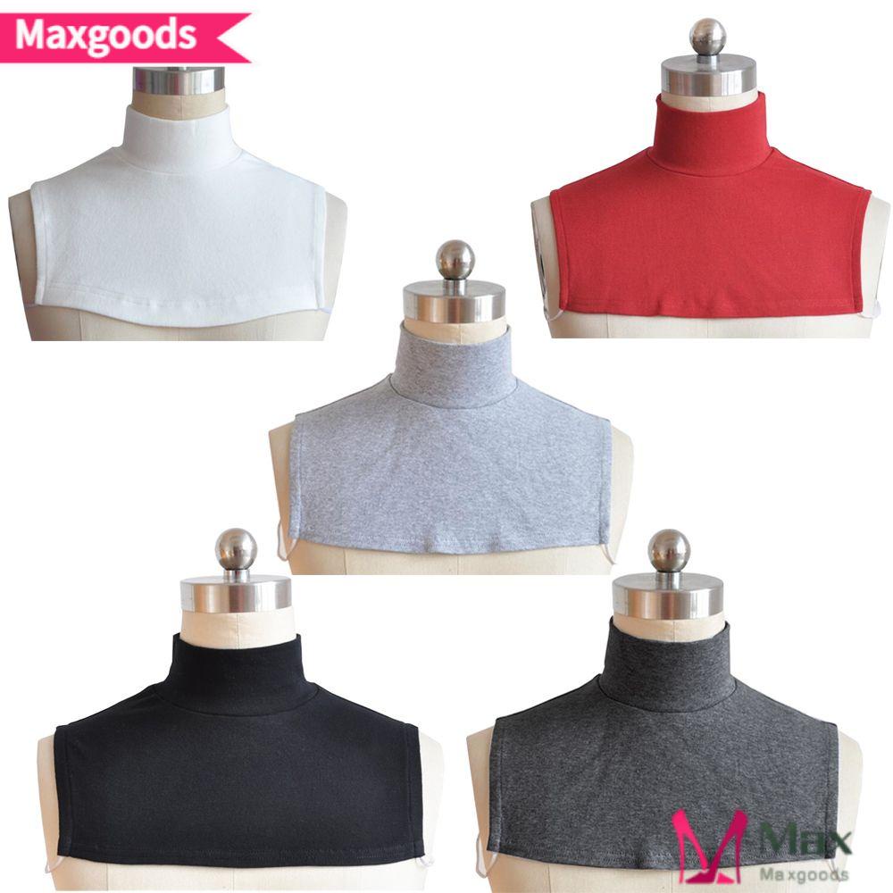 MAXG Cổ Áo Giả Bằng Cotton Màu Sắc Trơn Có Thể Tháo Rời