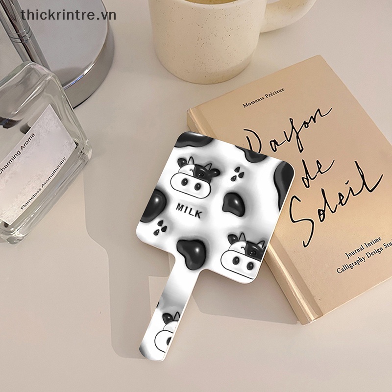 Gương Trang Điểm Cầm Tay Hình Vuông Nhỏ Gọn Kèm Tay Cầm Dành Cho SPA / Salon