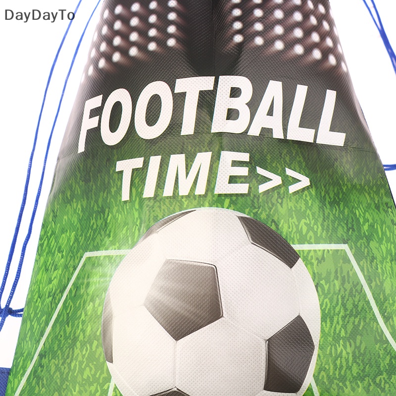 1 Ba Lô Rút Dây Hình Quả Bóng Đá Màu Xanh Lá Cây Cho Bé Trai