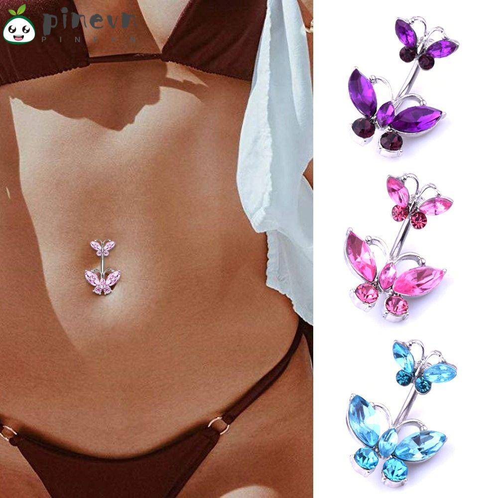 PINEVN 2 Khuyên Rốn Đính Đá Thời Trang