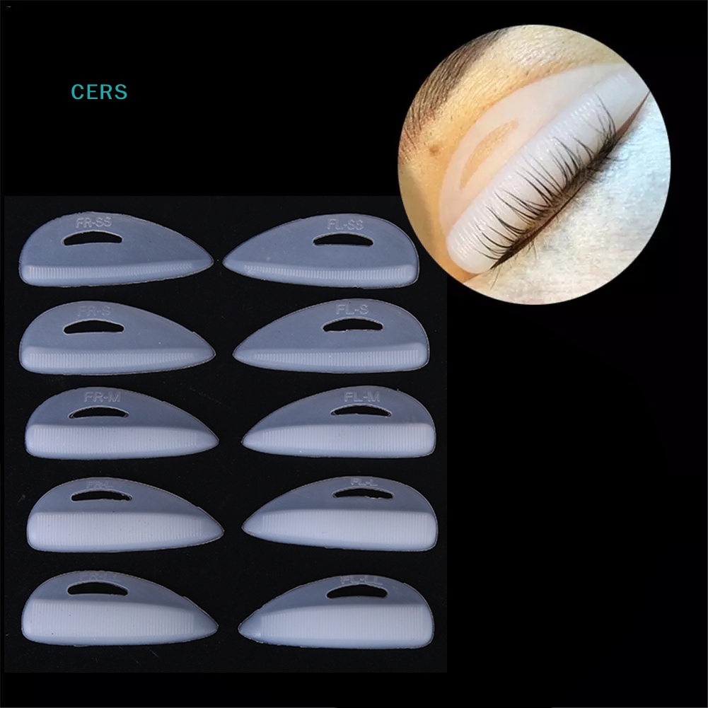 Bộ 10 Miếng Silicone Uốn Cong Lông Mi Tiện Dụng